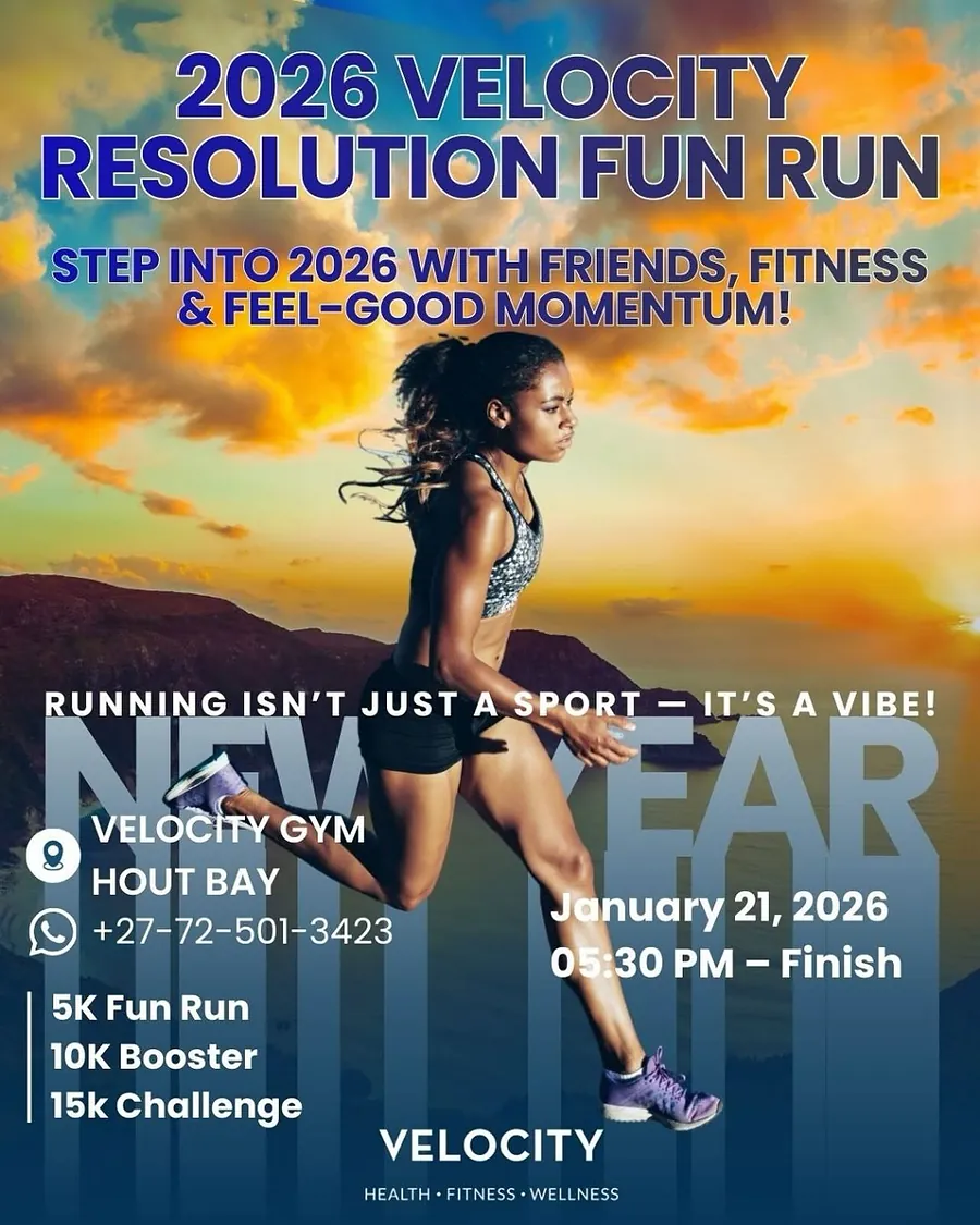 Poster for the 2026 Velocity Resolution Fun Run: 5K, 10K and 15K