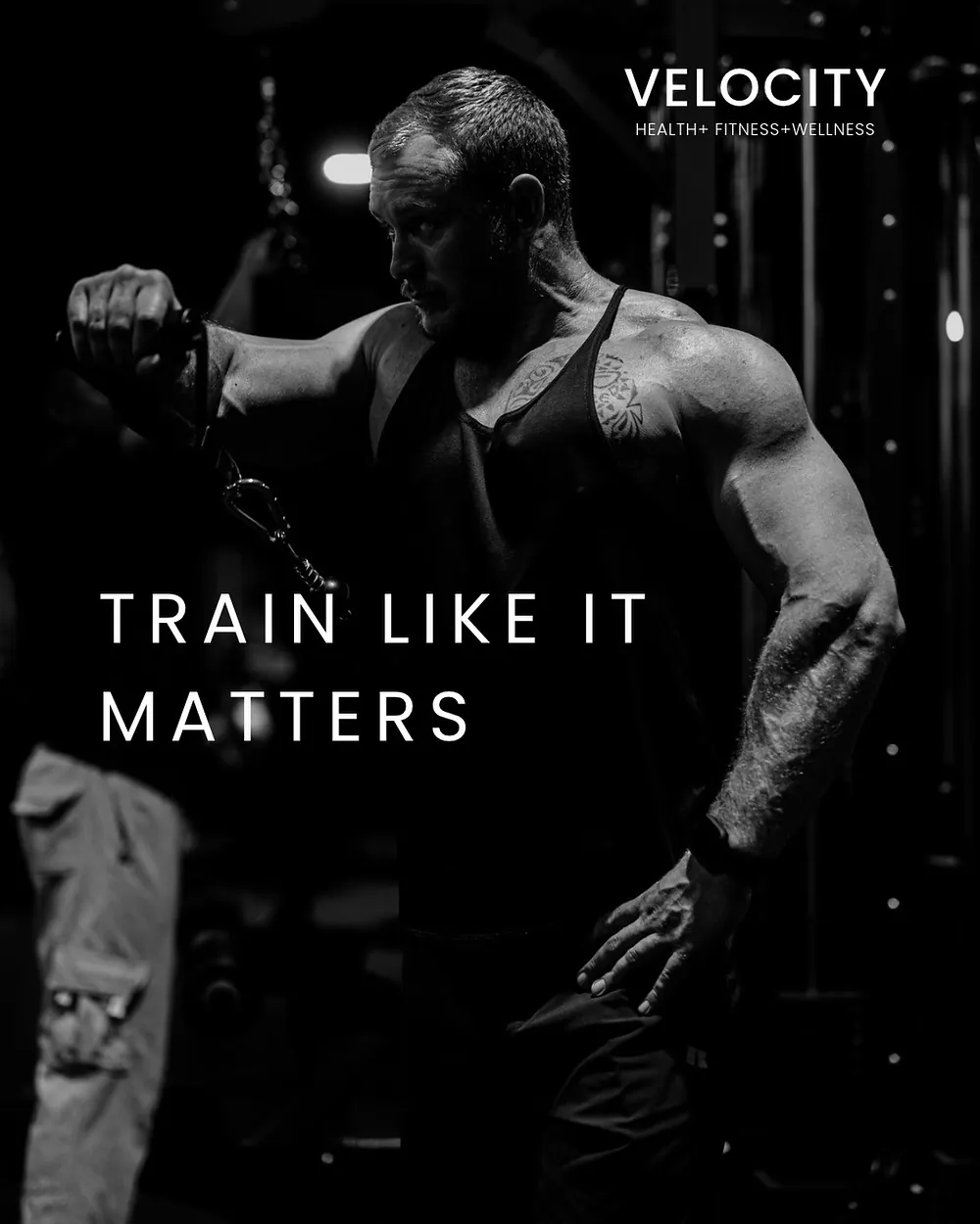 Velocity campaign poster: Train like it matters